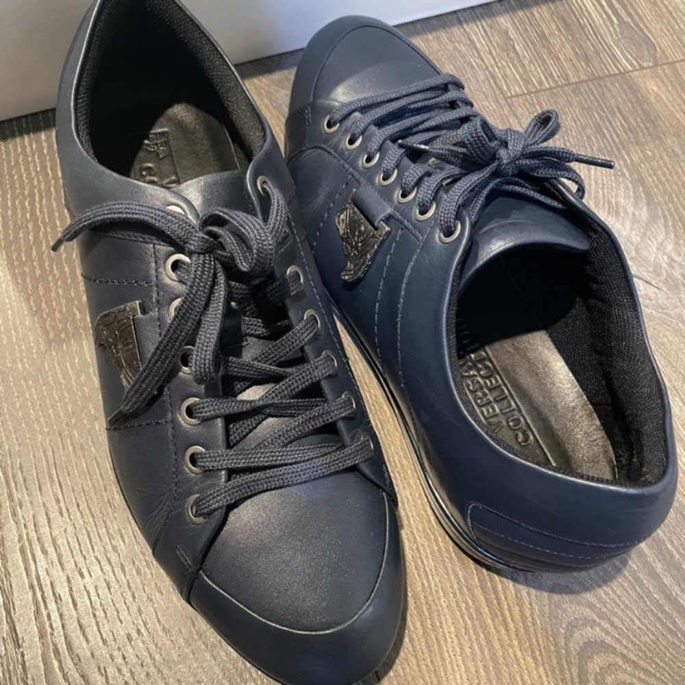 Versace Collection Medusa Blue Sneakers Trainers